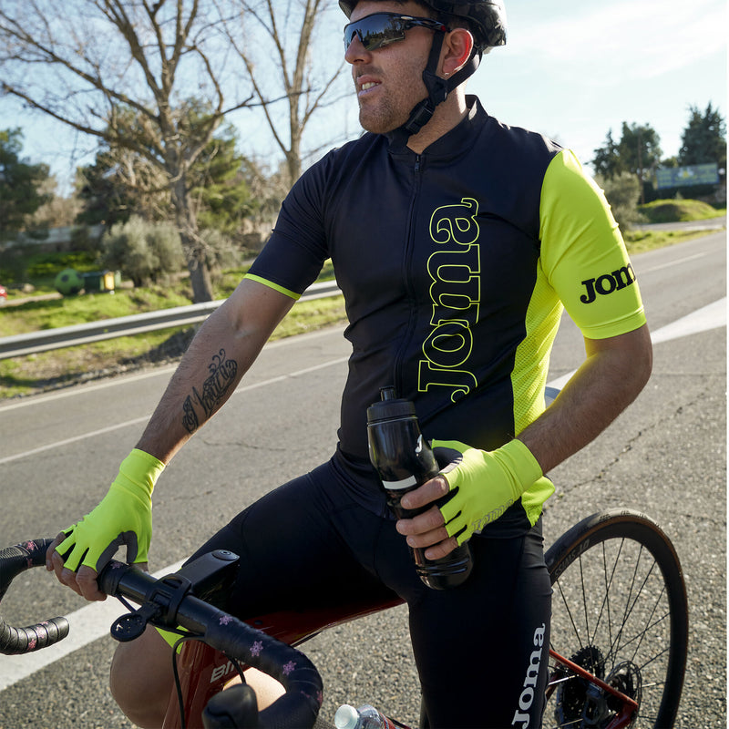 Joma Crono Cycling Jersey (Black/Flourescent)