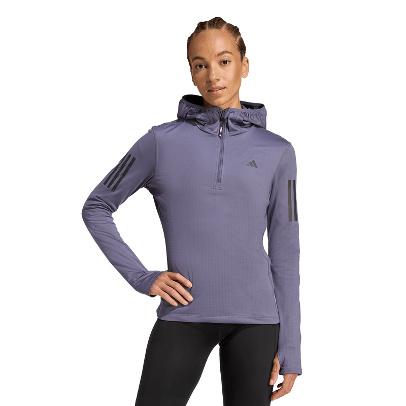 Adidas Own The Run Winterized Hooded Half-Zip