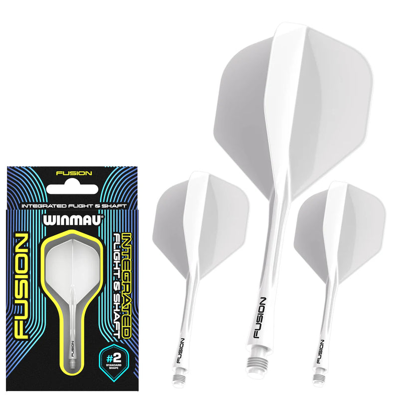 Winmau Fusion Integrated Flight & Shaft White