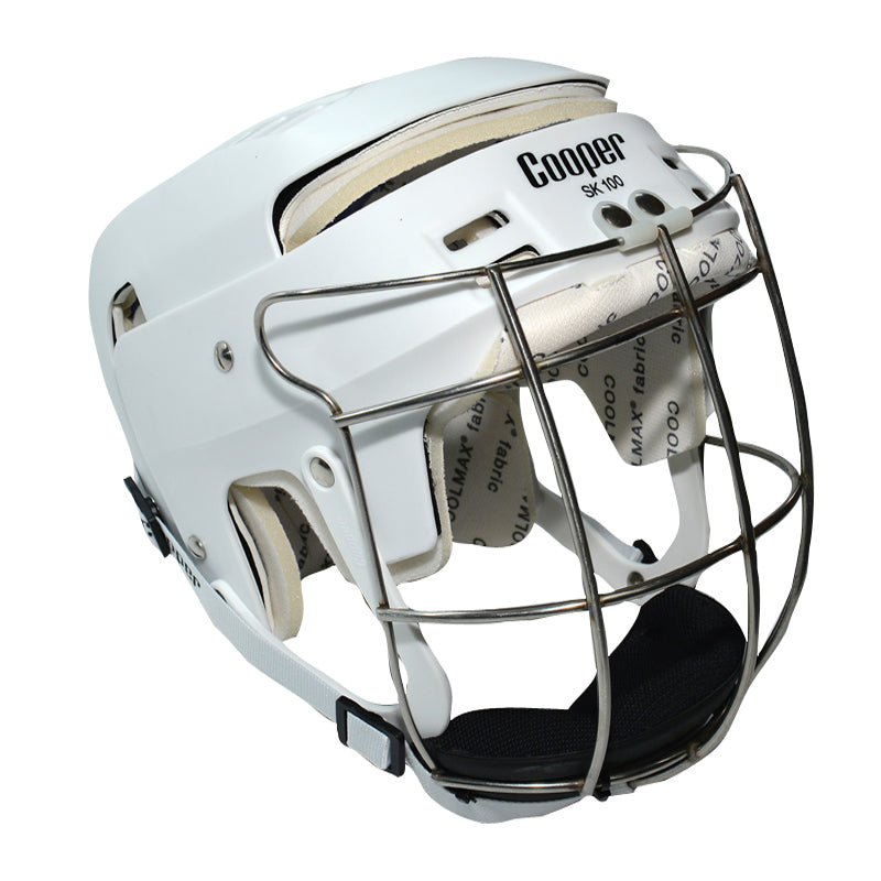 Junior White Cooper Helmet SK100