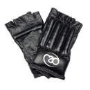 FITNESS MAD LEATHER FINGERLESS BAG GLOVE BLACK