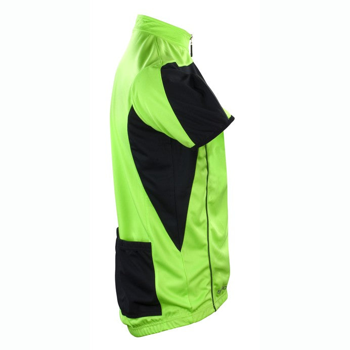 Spiro Mens Bikewear Full Zip Top Lime/Black
