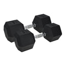 Pro Hex Dumbbells-Rubber Coated (2x15kg)