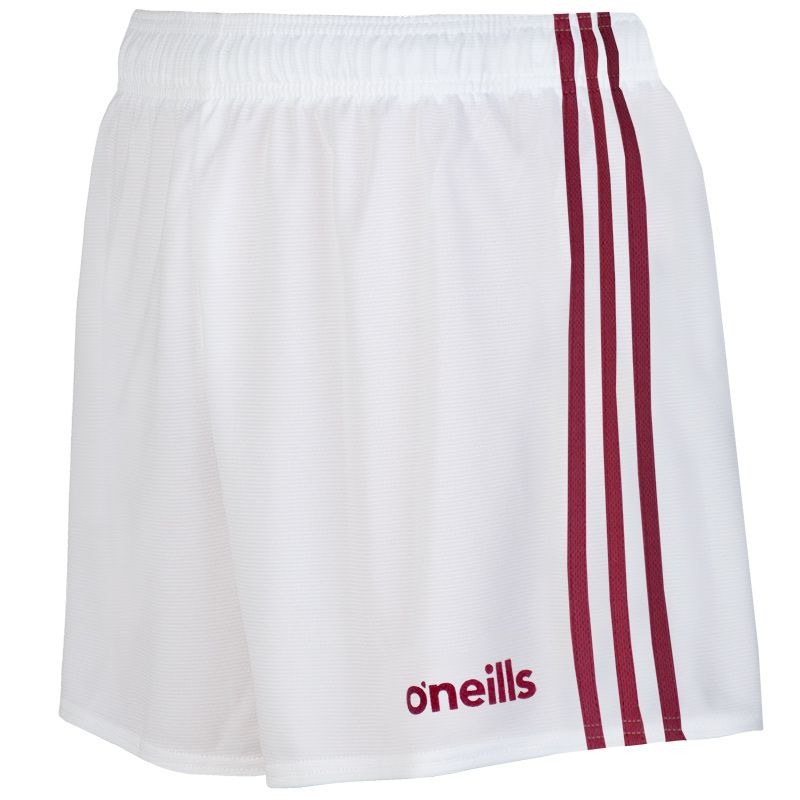 O'Neills Mourne Shorts WHITE/MAROON